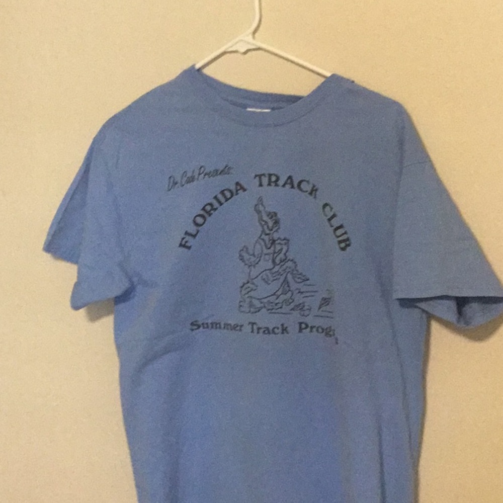 Custom designed vintage Florida Track Club Junior Champs tee shirt, men’s medium